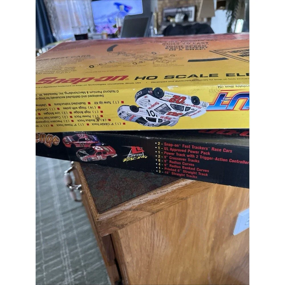 2 Snap On Racing Challenge & Shoot Out Road Race Set slot car HO Scale No Cars